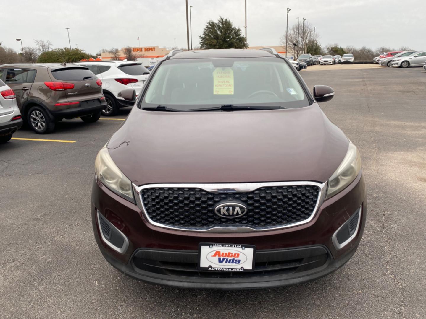 2016 PURPLE Kia Sorento LX 2WD (5XYPG4A35GG) with an 2.4L L4 DOHC 16V engine, 6-Speed Automatic transmission, located at 420 I-35E, Lancaster, TX, 75146, (469) 297-4144, 32.593929, -96.823685 - Photo#1